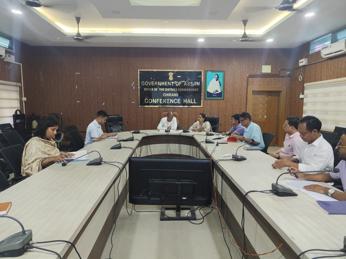 ChirangDc's tweet photo. A review meeting on revenue collection was held on 30.06.2026 at the District Commissioner's office in Chirang, chaired by Shri Gakul Chandra Brahma, ACS, District Commissioner of Chirang. The ADC and department heads were in attendance. https://t.co/QalE7kxewB