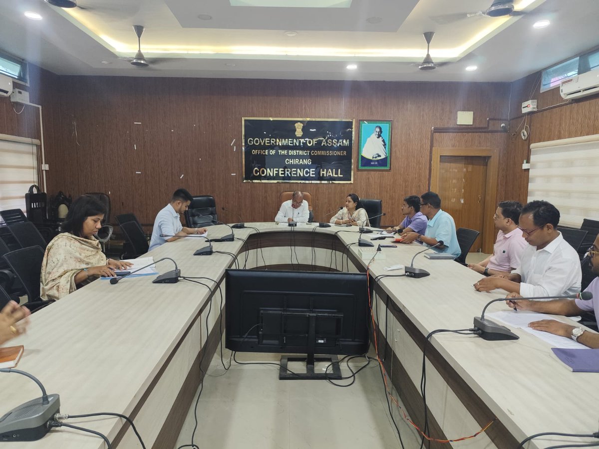 ChirangDc's tweet photo. A review meeting on revenue collection was held on 30.06.2026 at the District Commissioner's office in Chirang, chaired by Shri Gakul Chandra Brahma, ACS, District Commissioner of Chirang. The ADC and department heads were in attendance. https://t.co/QalE7kxewB