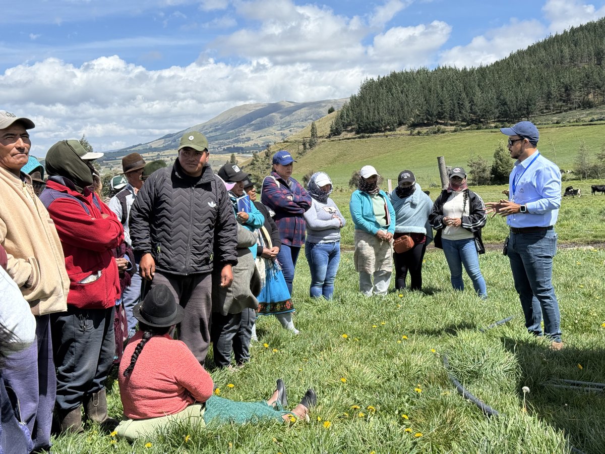 lacolinacialtda's tweet photo. #LaColinaEnRuta | Desde el Centro de Acopio Jatari Guagra, parroquia Olmedo, cantón #Cayambe, compartimos una jornada técnica sobre análisis de suelos, manejo de #pasturas y #fertilización para fortalecer la productividad #ganadera. 🌱🐄 https://t.co/slTWT9LGc7