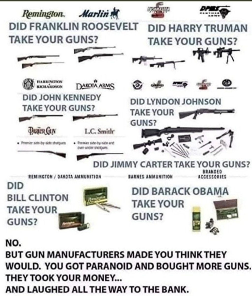usorthem3's tweet photo. @swd2 @Republicans U can’t blame this on the 💊
of the 50’s 60s 70s
If it was that
@GOP would be a lot more chill
not have a stick up their ass
paranoia 24/7 in their lives 😱
@national_rifle loved gun bans #BlackPanthers
#smokefleet #GOPLiesCostLives
$4.7T Iraq 🇮🇶 5,000 soldiers https://t.co/dUB5rs0416