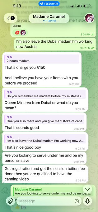 Madame Caramel - 3 pic. Bois, you don’t have a Telegram group. This is clearly a scammer who also follows me here. He steals my content and puts it in the group. If you’re in the group, report it as soon as possible. https://t.co/6FzNQugNOH