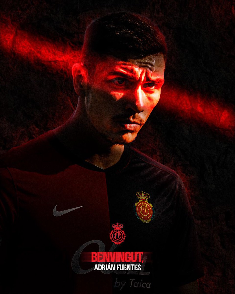 RCD_Mallorca's tweet photo. 𝐀𝐝𝐫𝐢𝐚́𝐧 𝐅𝐮𝐞𝐧𝐭𝐞𝐬, nuevo jugador del RCD Mallorca ❤️🖤

El atacante llega procedente del Córdoba CF y firma hasta junio de 2030. https://t.co/M9iKwu0uBE