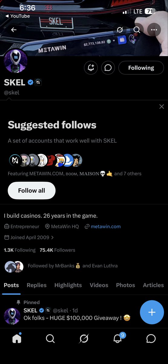 Topstar8882's tweet photo. @Mrbankstips @skel Prove https://t.co/kTUlnbh8lM