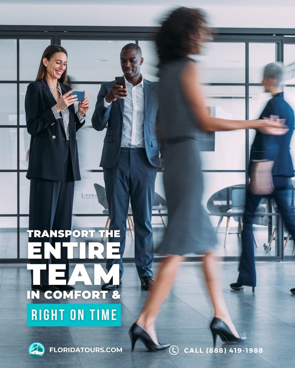 FloridaTours305's tweet photo. Keep your business moving without skipping a beat.

We can transport your entire corporate team in comfort and right on time.

Call (888) 419-1988 to reserve your next professional charter. https://t.co/tsGJ4dX27b