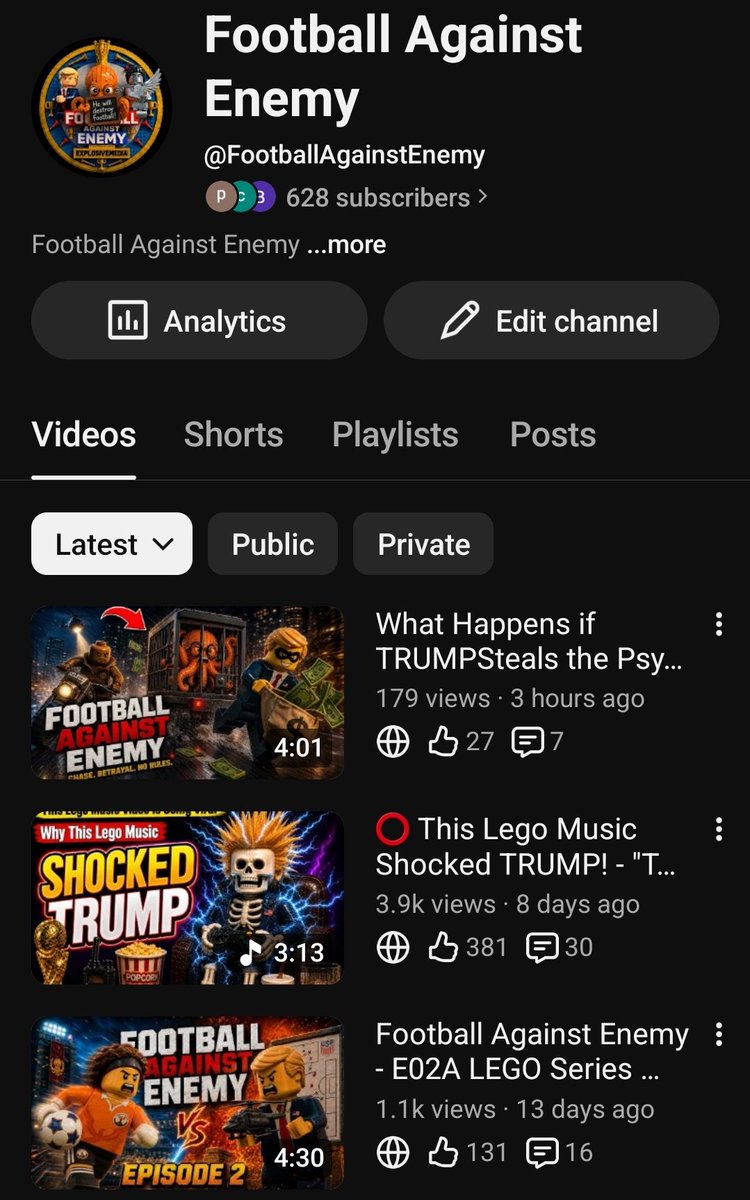 ExplosiveMediaa's tweet photo. Every time we created a channel called Explosive Media, it got taken down.😂

This time we had to avoid mentioning the name completely. That's why our new channel is still small.

Follow us:
https://t.co/SWtBH6gLUi https://t.co/HqMRkOdrE4