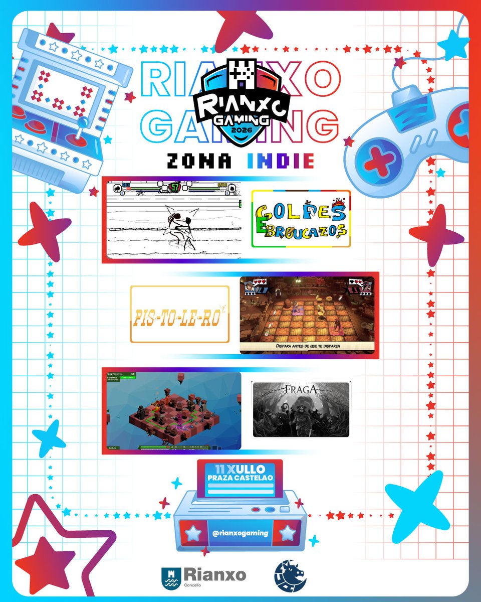 Widijou_'s tweet photo. El próximo 11 de julio podréis pegaros todo lo que queráis en el #RianxoGaming2026

Y de paso, jugar a #GolpesYPorrazos

Nos vemos por allí 👊💥 https://t.co/BMgJwh4nLe