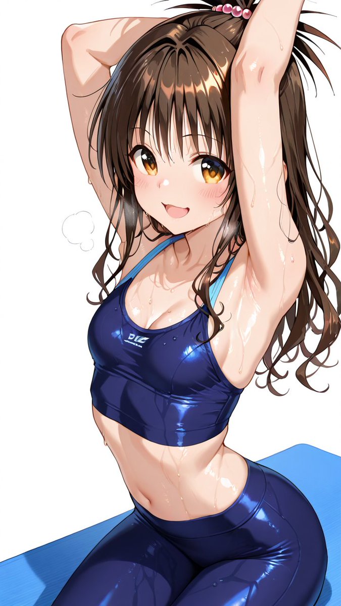 saku_una_anison's tweet photo. おはようございます😀
---- 
**ヨガる妹ちゃん達**
結城美柑（とらぶる）
温水佳樹（マケイン）
阿良々木火憐（物語シリーズ）
阿良々木月火（物語シリーズ）
※け、健全なホットヨガですよ💦

明日も別の妹ちゃんでPart2やろぉ～っと
誰にしようかな🤔 https://t.co/4EhLkQhXNz