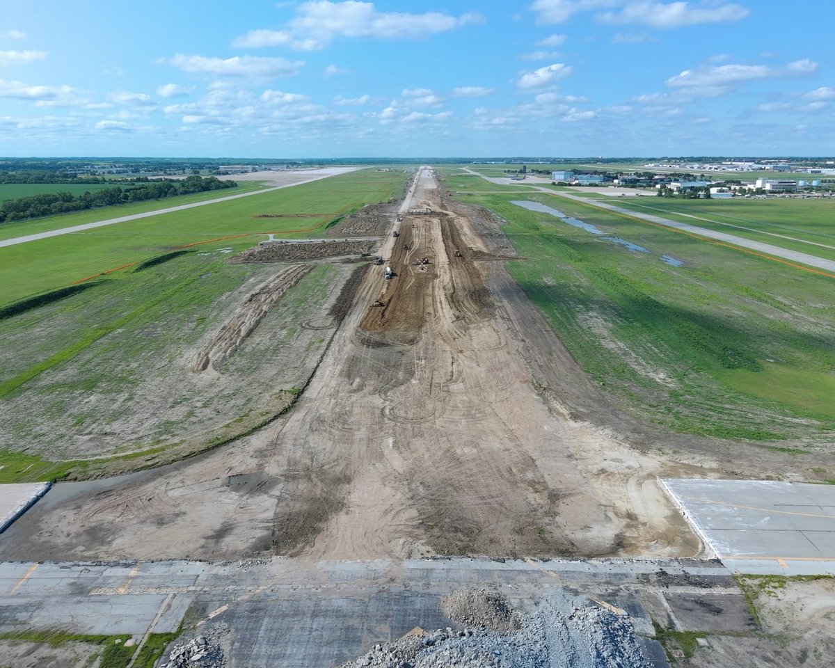 LNKairport's tweet photo. Big things are taking shape on Runway 18/36! ✈️

Lots of hard work has gone into laying the foundation, and we're even more excited for concrete paving to begin in July! 👏🚧

Stay tuned for more updates as the project continues.
@constructorslnk 

#FlyLNK #Runway1836 https://t.co/8YXIrBR89Z