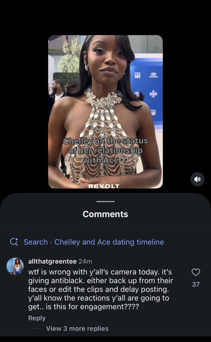 Lovergirly20's tweet photo. The concept of not supporting ur fav at an event, but instead, watching videos of Olandria scrolling through her feed, and geeking bcs a video of said girl came up on her feed because Ola follows Revolt. It was actually the video y'all begged them to delete, dw, we got it https://t.co/fPVAuAD1SM