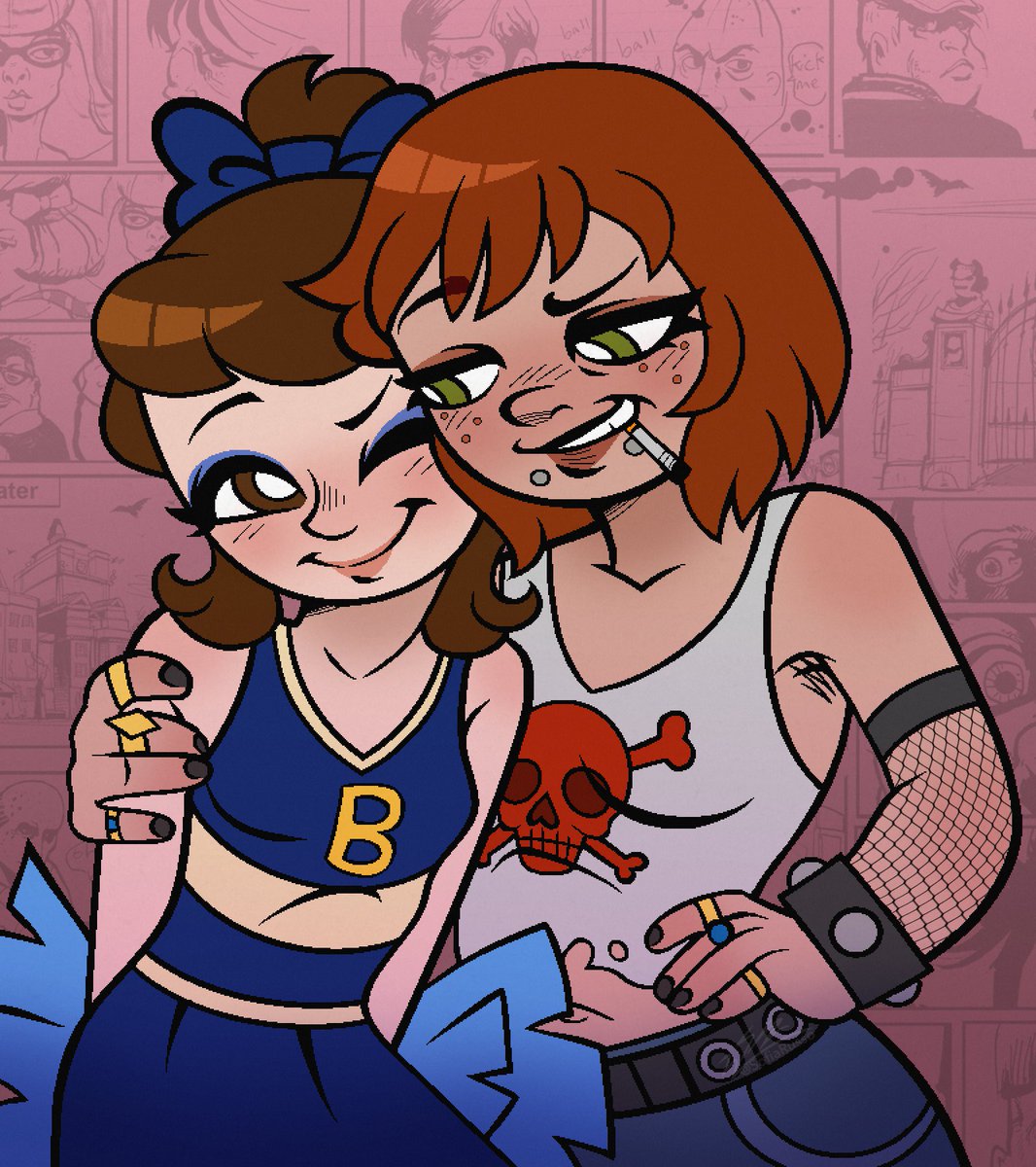 SofyTofy3's tweet photo. Having so much fun with this cartoony like style, ngl. Anyway, ZoeMandy stuff as usual! Ehehe~ 🌹 https://t.co/VJpzX9toJX