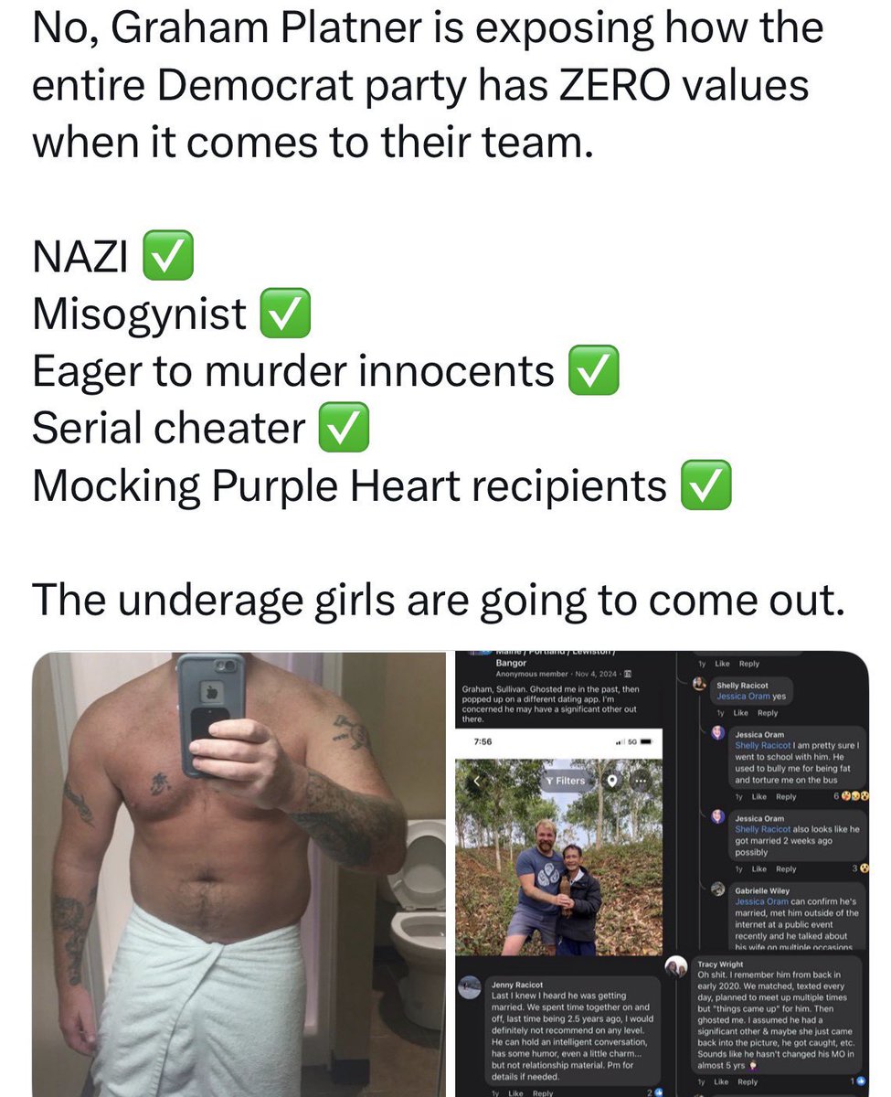 FlyingV4Me's tweet photo. @grahamformaine Fuck off you perverted nazi predator https://t.co/2I7kc7Eo0U