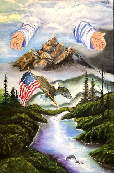 SpiceWmsCrosby's tweet photo. I woke up in the middle of the night with a vision of what I just had to paint. Here's what I painted which would make a wonderful patriotic gift for anyone who believes in "ONE NATION UNDER GOD!"
GO TO: https://t.co/IbOYlRBPxc https://t.co/x7qwsbsrI6