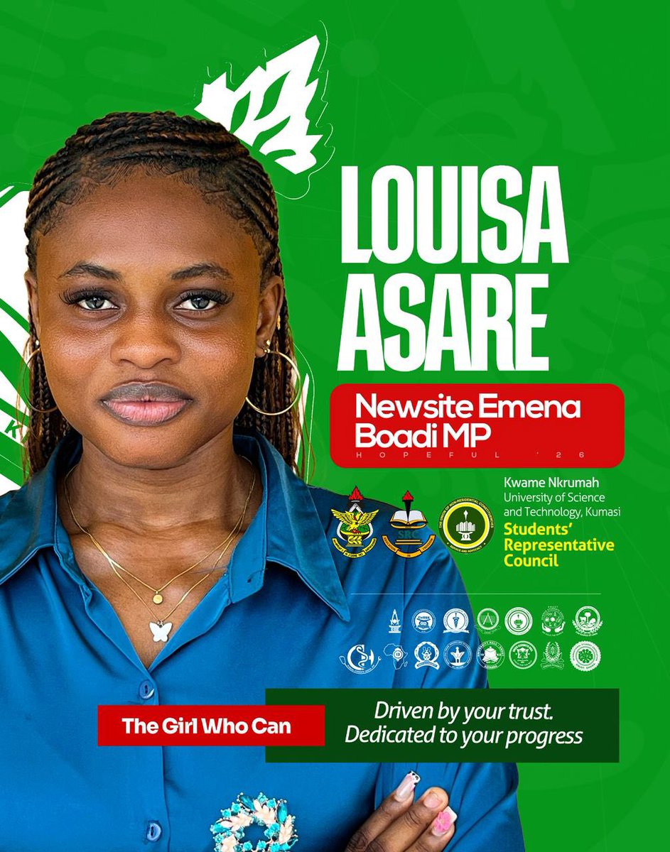 CampusHypeCrew's tweet photo. Louisa Asare declared MP elect for Newsite Emena Boadi constituency.
#KNUST #CampusHypeCrew🇬🇭 #CHCElectionRadar https://t.co/2Np1tt5T94
