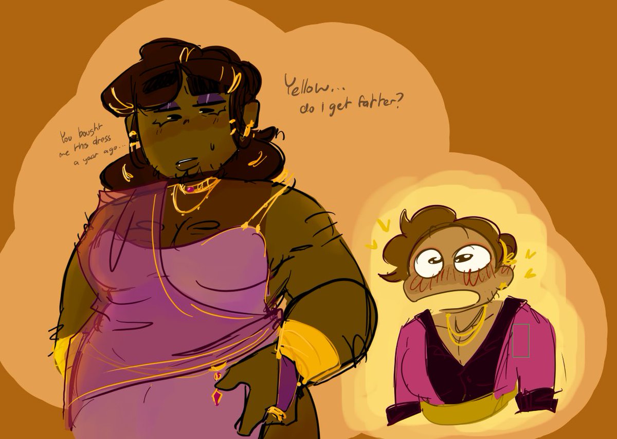 Ozzie_not_here's tweet photo. Yellow bought them dresses and always hype them up when they get a bit self conscious about their body AJDGJJJGDJGJDAGJKA ๐ญ๐ญ๐ญ๐ญ๐ค๐๐ค๐๐ค๐
#amongusshow #amongus #amongusshowfanart #yellowxbrown #pizzacrust https://t.co/QVSR8avGbI