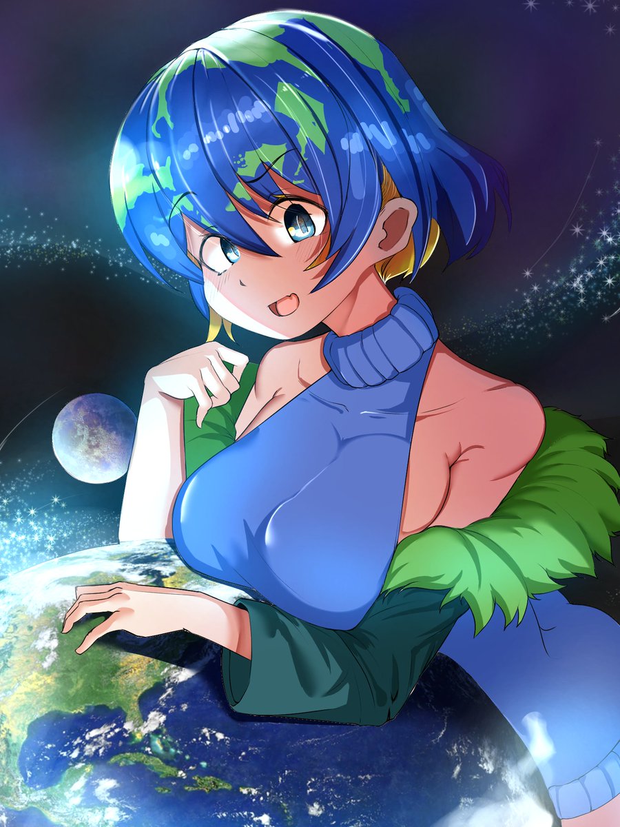kitsuneyuno02's tweet photo. I just wanted to draw the earth, the alarming rate of global warming really reminded me of old trends. https://t.co/PURxkPzc24