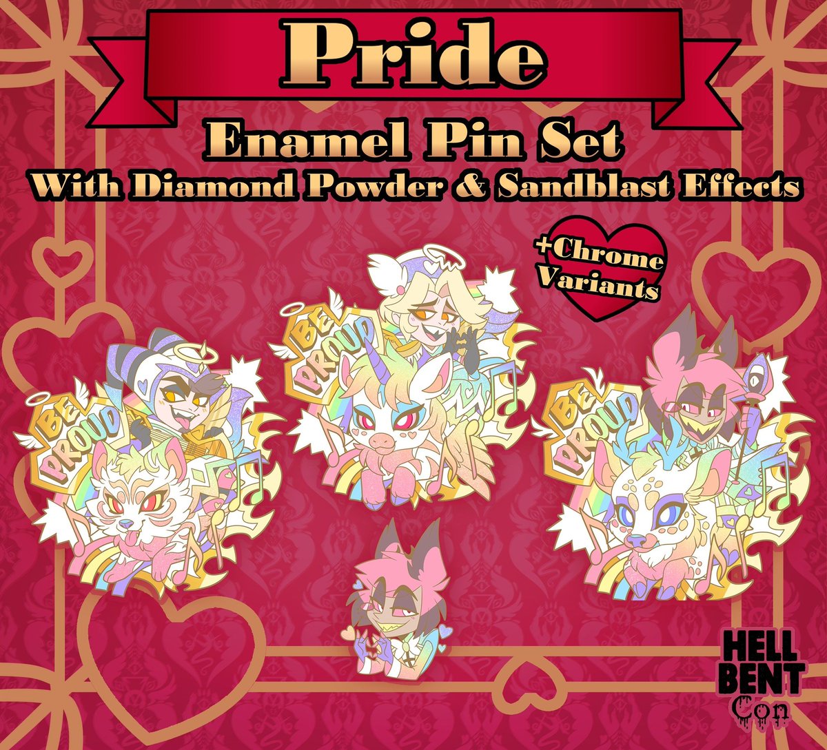 hellbentcon's tweet photo. ✨️❣️final day for preorders❣️✨️

preorders for our pride, doodle pride, and extended mermay enamel pins close today, june 30th at 11:59pm CST🌈🌈

so get em while they're hot~!!☀️

link is in our bio, then click the Pin Shop button~✨️

#hazbinhotel #hellaverse #helluvaboss https://t.co/bhRkATtypu