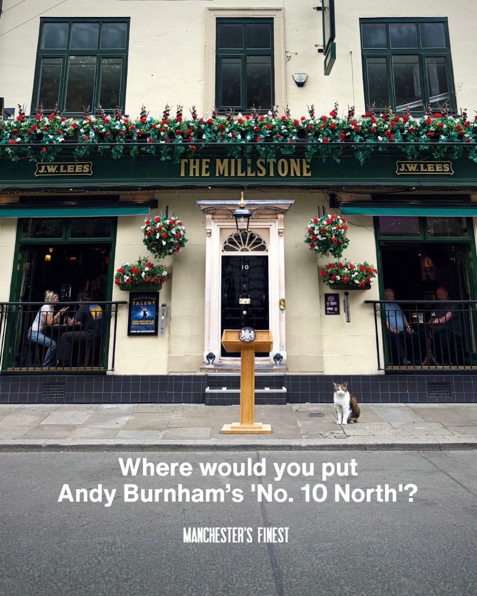 McrFinest's tweet photo. Former Manchester mayor @andyburnham could be our new Prime Minister in a matter of weeks.

With this in mind… where would you put his feted ‘Number 10 North’, which is likely to be in this fair city.

Here’s some ideas for you Andy... https://t.co/UdkxfCgCnG