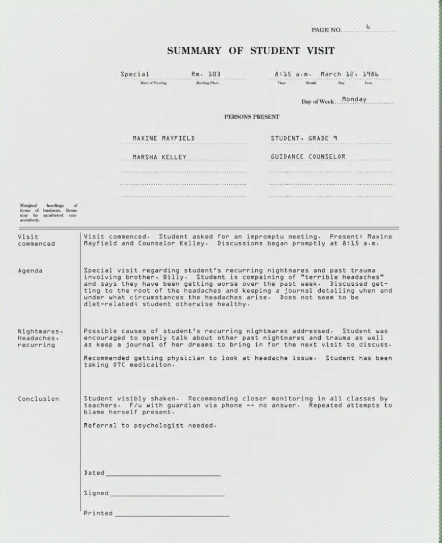 justyourtammy's tweet photo. can't believe i get to read max's ACTUAL psych eval file like

AND the fact that she SOUGHT for help. i always thought the counselor just. yk kind of mandated her to go in. but MAX KNEW she needed help and went to go get it. what a brave girl https://t.co/20UodRSZ4j