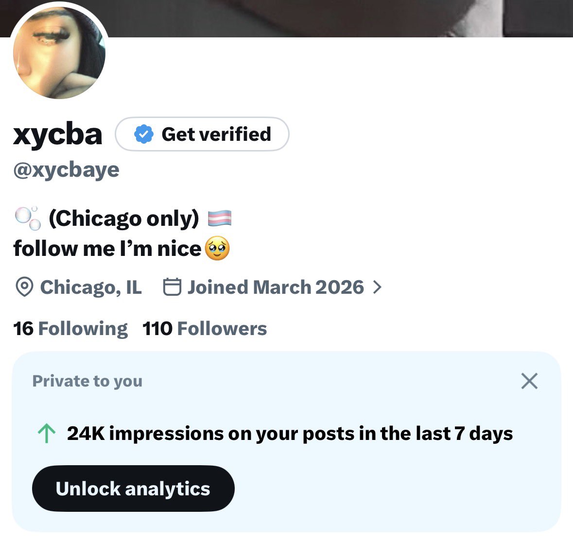 xycbaye's tweet photo. so yall can’t follow me just watching??😂 https://t.co/9Wz6ZKG1JD