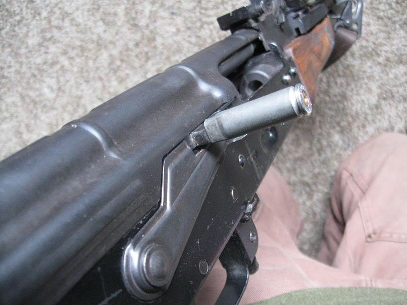 DrDeath1776's tweet photo. Did you know you can easily DIY an extended charging handle on your AK by smacking a spent 7.62x39 casing on it? https://t.co/C2r27A5hyk