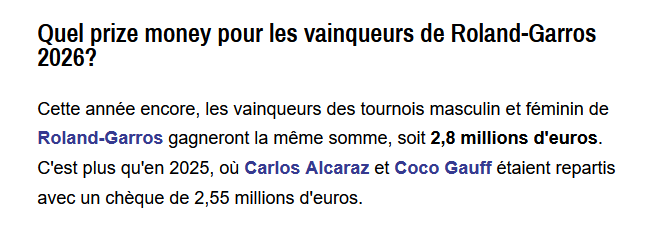 FredKingVII's tweet photo. @slombo90 @Renoisdedroite Si vous voulez devenir millionnaire, il faut avoir du talent.

Par exemple, si vous remportez le tournoi de Roland-Garros, vous pouvez gagner 2,8 millions d'euros.

Après... si vous êtes nul en tout (sport, cinéma, musique, etc...), vous ne pouvez vous en prendre qu'à vous-même. https://t.co/Qv1ZrQeLE7