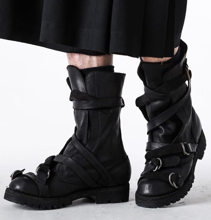 FinalBlow_Chi's tweet photo. Yohji Yamamoto x Guidi AW24
(Source: fascinate-online) https://t.co/SdU2pNSdHm
