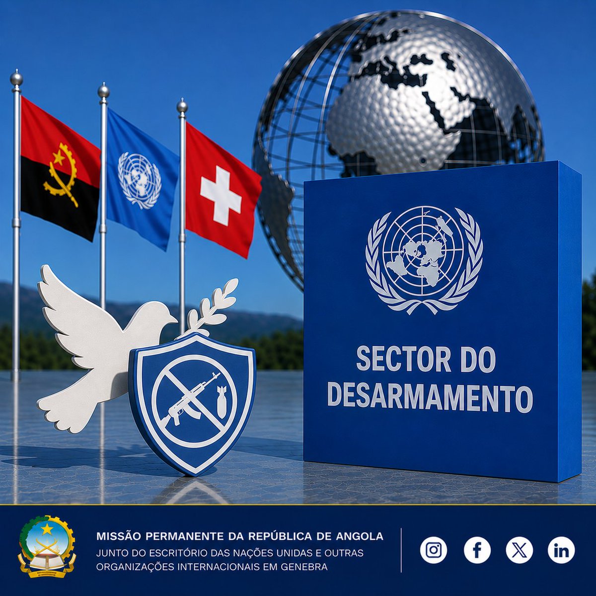 angola_unog's tweet photo. Angola na CSP10 do Tratado sobre o Comércio de Armas (Genebra, 19-23 Ago 2024). A ANCAD destacou o TCA como instrumento-chave para a confiança e estabilidade no comércio de armas, sobretudo em África. 
#angola #governodeangola #paz #ONU #mpag https://t.co/MYjPeS6Htg