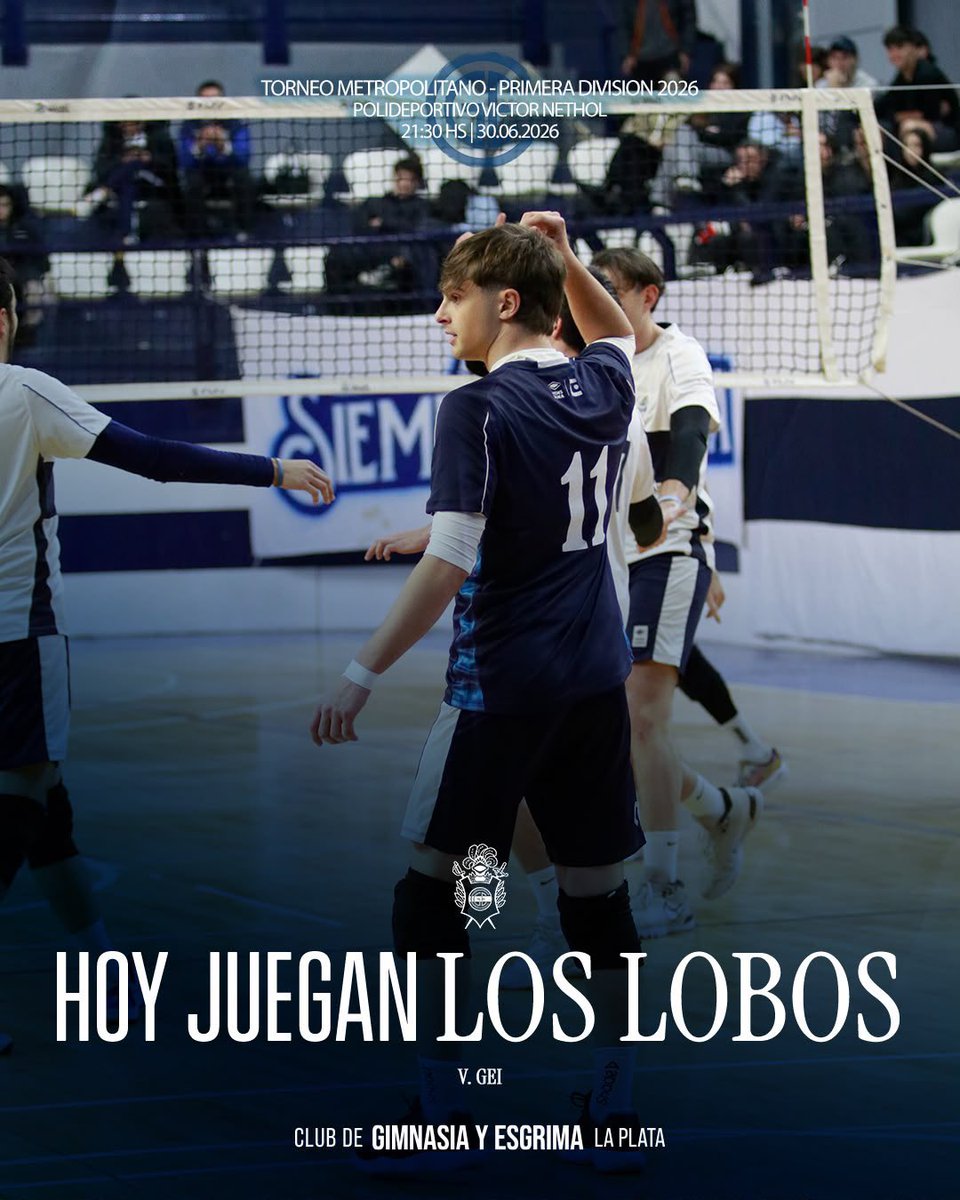 Lobosvoley's tweet photo. ¡HOY JUEGAN LOS LOBOS!

FECHA 14
🆚 GEI
🕤 21:30 hs
📍La Plata 
🏟️ Polideportivo Víctor Nethol https://t.co/JfbQNr7rAj