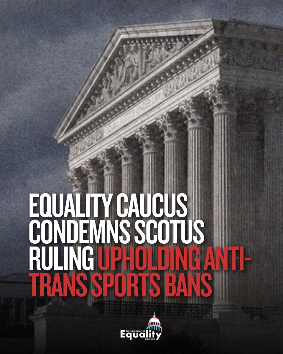 EqualityCaucus's tweet photo. Today's ruling by the Supreme Court is devastating for so many young people who just want to play with their friends at school but who, simply because of who they are, have become pawns in political games.

Read CEC Chair @RepMarkTakano's full statement on the decision here: https://t.co/fhg2ijp9dt
