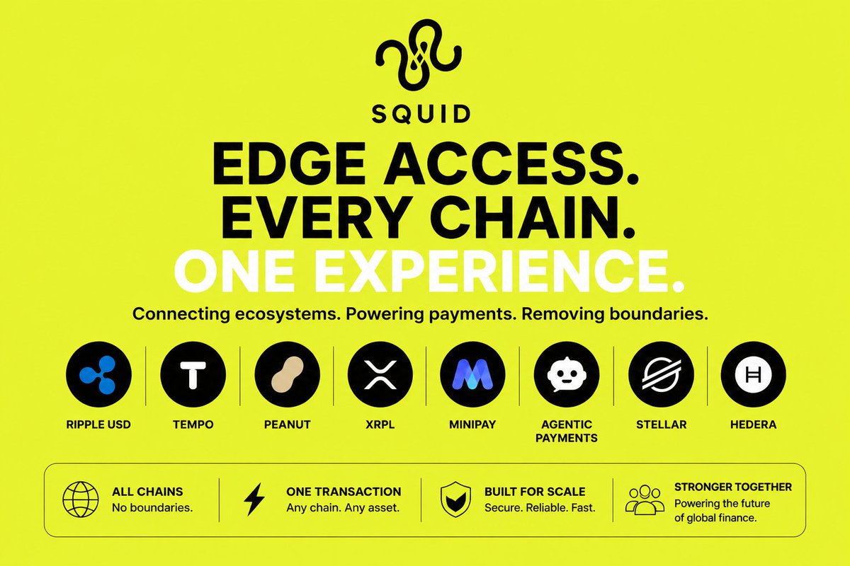 Royahhk's tweet photo. @squidrouter's advantage is not just moving assets across chains, it connects users directly to ecosystems and payment networks that matter. Instead of forcing users to navigate fragmented infrastructure, Squid creates a single access layer across chains and communities. https://t.co/spXkBPAGD2
