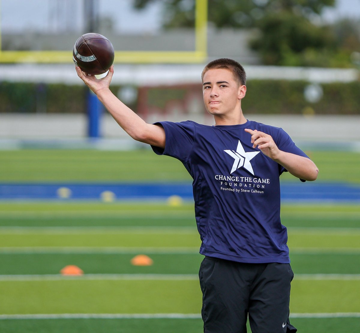 AJSiaton's tweet photo. Thank you #changethegamefoundation for the invite. It was a pleasure working with Coach Steve Calhoun @jordan3love @ArmedDangerQBS and all the other dedicated coaches and players #classof2030 https://t.co/zE6In2jano