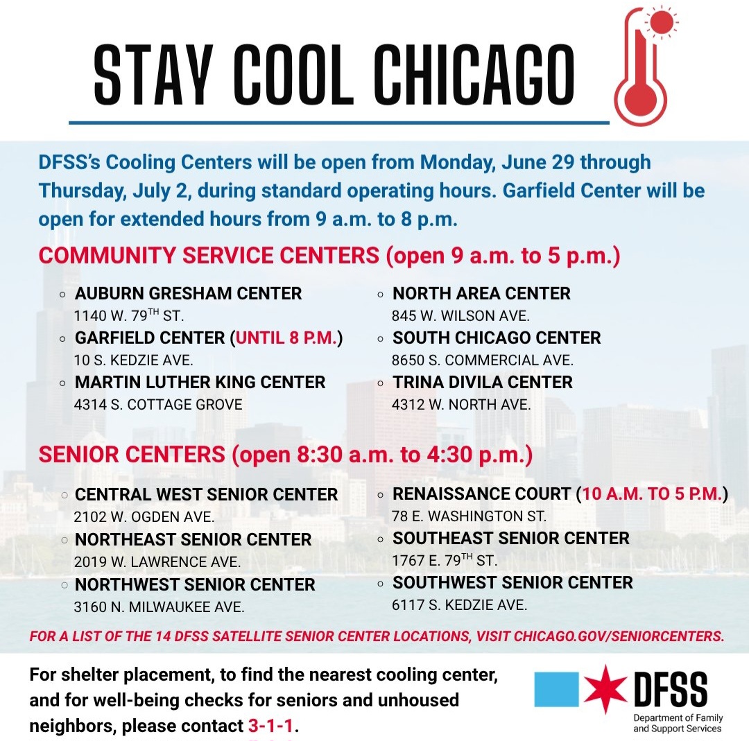 ChicagoCAPS03's tweet photo. As temperatures rise in Chicago, please remember to stay hydrated and check in on elderly neighbors and loved ones. https://t.co/GmnWSceBam