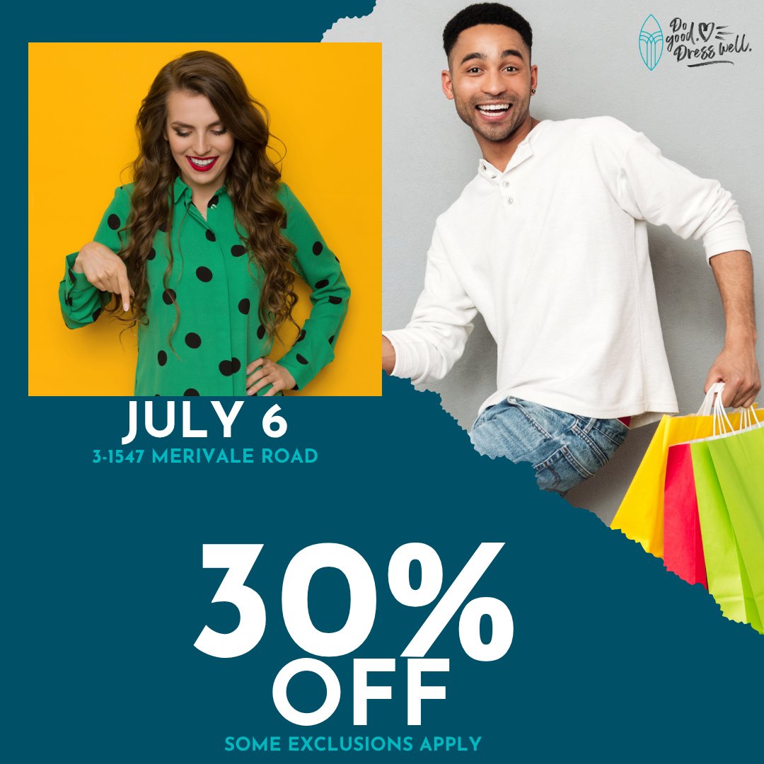 ThriveThrift85's tweet photo. 🎉 Mark your calendar! 🎉

Visit Thrive on July 6 and enjoy 30% OFF throughout the store! 🛍️✨ Some exclusions apply.

Find great deals on clothing, home décor, accessories, and more while supporting a great cause.

Stop by early for the best selection—we can't wait to see you! https://t.co/TLda38qdcW