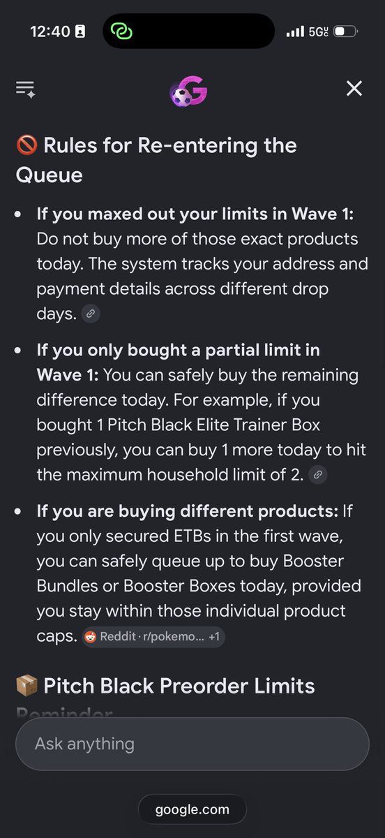 spkql8's tweet photo. @unusual_kittens @PokemonRestocks IDK - some are saying yes, but this is the response I received via google https://t.co/zEVdskSIie