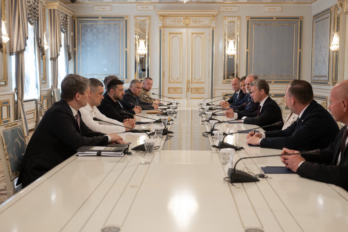 ZelenskyyUa's tweet photo. Together with Sweden, we continue strengthening Ukraine's combat aviation. Today, our countries signed an agreement for the procurement of 16 Gripen E fighter jets. Importantly, the aircraft will come with a package of related equipment, technical assistance, and support. In addition, under our previous agreements with Prime Minister Ulf Kristersson, the first 16 Gripen C/D aircraft will be transferred to our Air Force at the beginning of 2027.

I thanked Sweden's Minister for Defense, Pål Jonson, for this support and for the cooperation during our meeting. We discussed in detail the implementation of these steps, as well as broader bilateral cooperation, including preparations for the Drone Deal and our work on anti-ballistic defense.

I thank Sweden – all the people and the Government – for the meaningful partnership and for the consistent support since the start of Russia's invasion. Together, we are working for the security of Ukraine and of all Europe.