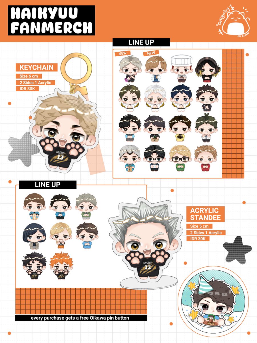 onigiriry's tweet photo. Help #RT and like are appreciated ₍^. .^₎⟆

PRE-ORDER !
⤷ ゛Haikyuu Fanmerch  ˎˊ˗ by onigiriry

🛒🔗 Price &amp; detail : https://t.co/nZg5dn3zrC
🗓️ Close order : 7 Juli 2026
📌 Pengiriman : Jawa Tengah

#Haikyuu #ハイキュー #warunghq https://t.co/gopHy7tciL