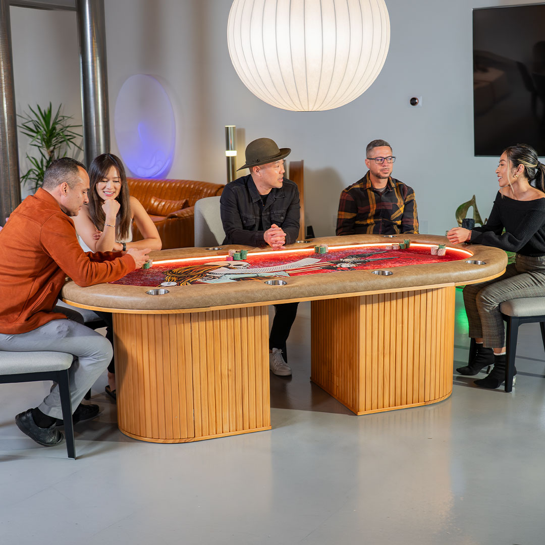 BBOPokerTables's tweet photo. A World-Class Poker Table Disguised as Beautiful Dining Furniture

The Miya blends premium solid wood craftsmanship with a world-class poker vault, so you never have to sacrifice your home’s style for a legendary game night.

Customize yours at https://t.co/HFNm8T13BM

#HomeGame https://t.co/2CnOorh4dw
