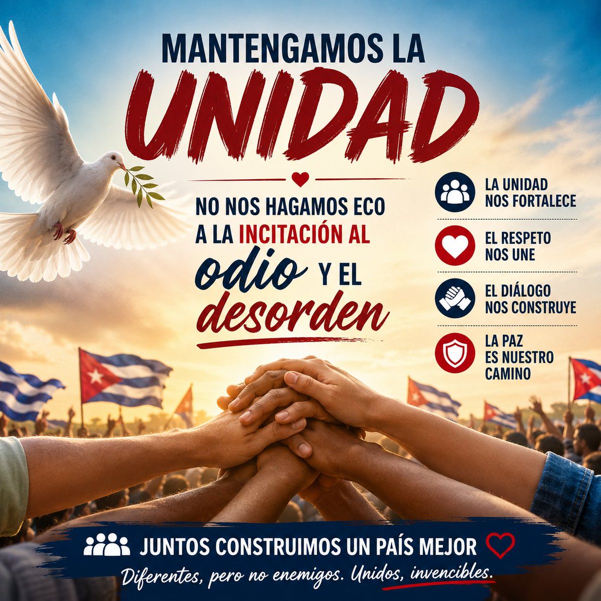 ivanc73's tweet photo. La unidad ha sido la guía conductora de la Revolución Cubana, eso es lo más que hay que cuidar, sin unidad no hay Revolución, por eso los enemigos tratan de romperla por todos los medios posibles. #LatiendoConFidel #LaPatriaSeDefiende #LatirAvileño https://t.co/0XKjPo9ggX