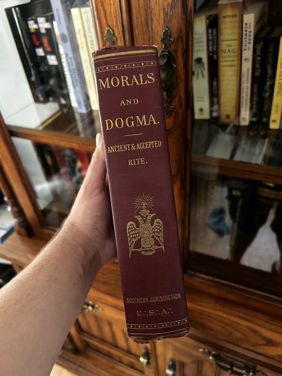compellingtold's tweet photo. This came in today! A 1927 printing of Morals and Dogma https://t.co/l1vTLQX6i9
