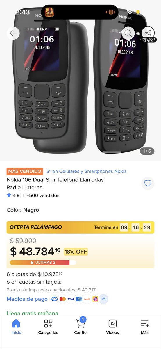 elguisodebagre's tweet photo. Volverían a tener  un Nokia 1100? 

Ventajas:
Batería dura 22 días dicen 
Escribir SMS, 
HABLAR CON LA GENTE, 
jugar a la vivorita
LINTERNA
Podes ponerle 2 sims

Por menos de 50 lucas les dejo el link https://t.co/cE553EwR0U https://t.co/Up7S2XvkTW