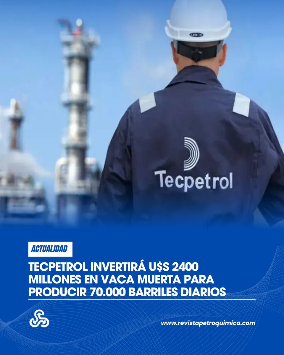 RevPetroquimica's tweet photo. 🛢️🚀 Tecpetrol avanza con una inversión clave para ampliar su producción de shale oil en Vaca Muerta
🔗 https://t.co/sfNFs6fasH
#Tecpetrol #Techint #VacaMuerta #ShaleOil #RIGI #Petróleo #Energía #OilAndGas https://t.co/BNrNTzazkF