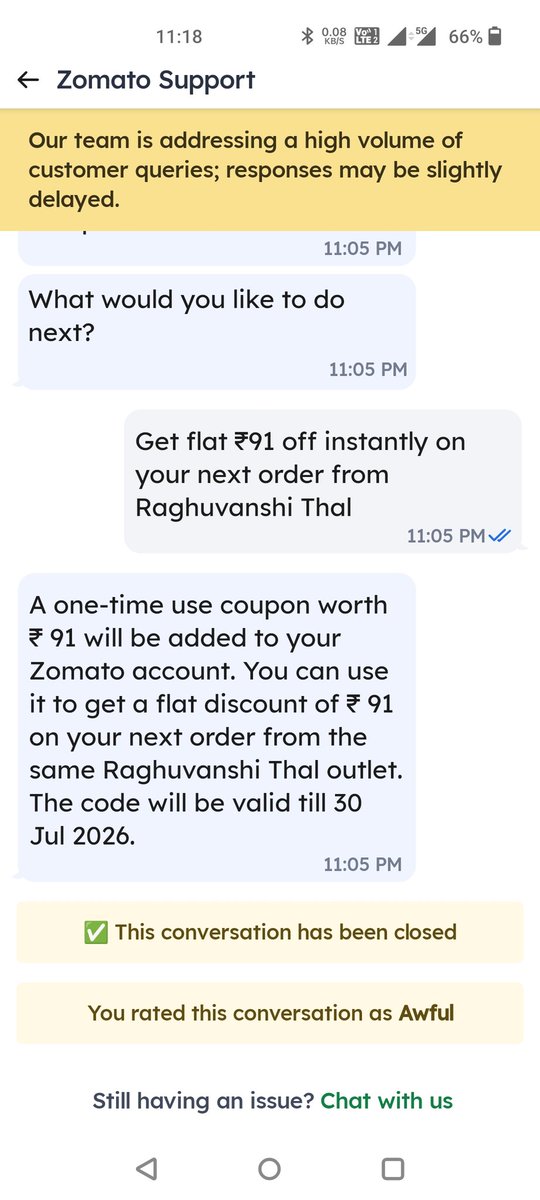 ImGovindSinghRP's tweet photo. This is how @zomato serving.

Ordered something else, received something else.
91/- coupon and enjoy

Really????
#Boycott #zomato #wrongfood #delivery #zomatocare https://t.co/u7MfrdvG8k