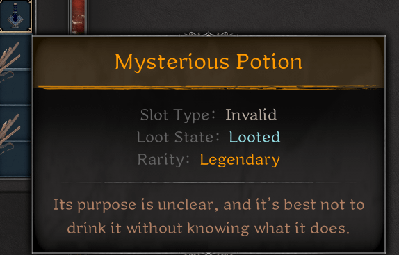 TheDungeonDepth's tweet photo. Surely, this potion must do SOMETHING, it's too finely crafted, the bottle is almost a work of art...

The purple liquid dances and glitters inside. 

What should you do.... https://t.co/eJ3Rfp0Hrs