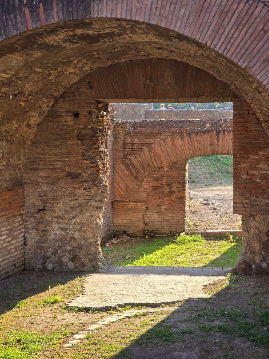 AncientHistorry's tweet photo. 🪔 Circus Maximus — the newly excavated southern curve.
Not the most spectacular site in Rome compared to the Colosseum or Forum, but a quiet one worth the detour. These are the vaulted galleries that once led spectators up to their seats along the south end of the stadium — up to 250,000 people at its peak under Trajan. Brick barrel vaults, stacked one behind another, now open to the sky.
What made the visit was the timing — late afternoon light cutting through the arches at an angle, and behind it all, the Palatine palaces rising on the hill above, looking down on what was once the largest entertainment venue ever built in Rome.
#AncientRome #CircusMaximus #RomanHistory #Roma #Archaeology