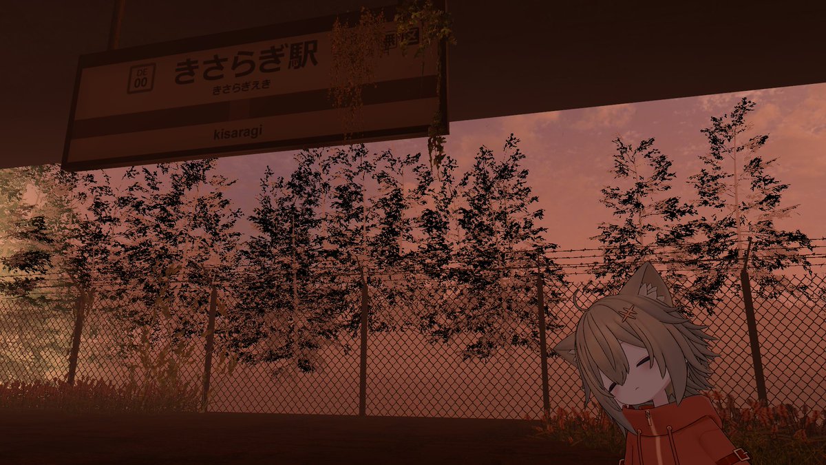 ShimofumiVR's tweet photo. 今きさらぎ駅に停車中ですが、降りるべきでしょうか。聞いたことも見たこともない駅なのですが。 https://t.co/gKZQ9y4t2t