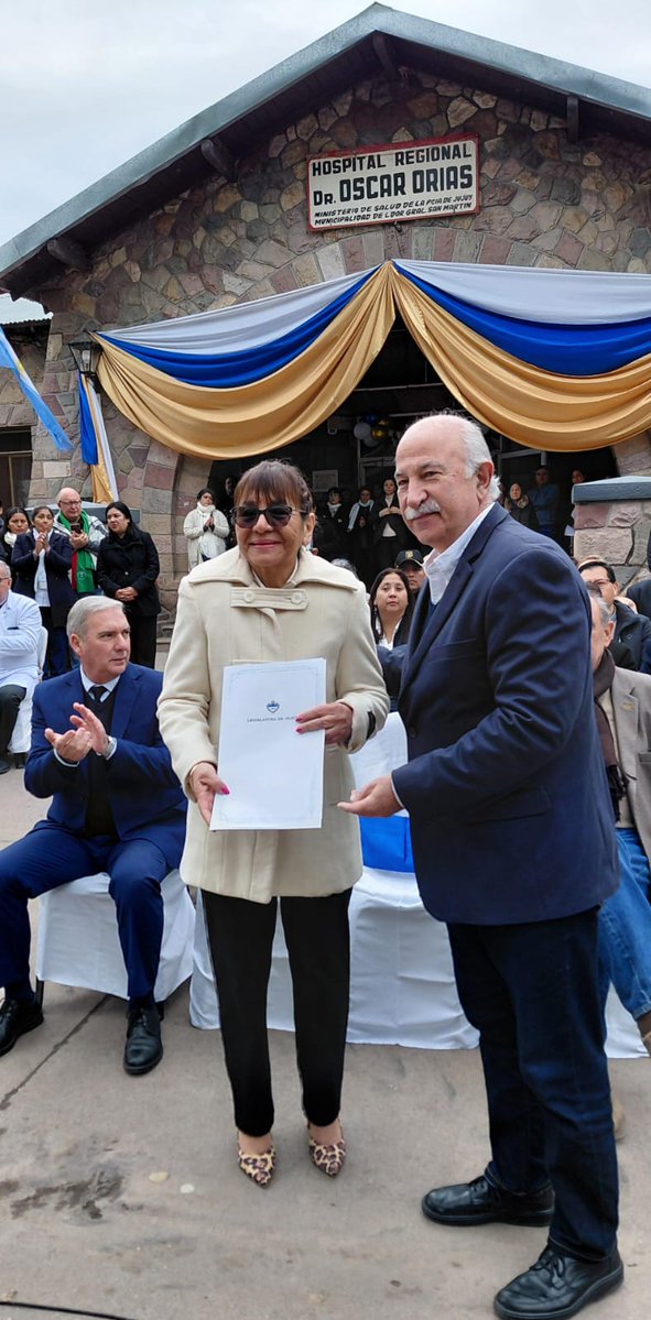 MarioFiad's tweet photo. Participé de la celebración del 125° aniversario del Hospital "Dr. Oscar Orías"; una institución que ha sido símbolo de compromiso, vocación de servicio y dedicación permanente al cuidado de la salud de la comunidad de Libertador General San Martín y de toda la regi��n. 

Quiero felicitar a las generaciones de profesionales, trabajadores, directivos y colaboradores que han construido una historia marcada por el esfuerzo, la responsabilidad y la calidad humana, haciendo de este Hospital un referente de atención, contención y esperanza para miles de personas de la región. 

Durante la ceremonia, entregamos una “Declaración de Interés Legislativo” por parte de la Legislatura de Jujuy, en conmemoración del 125° aniversario del Hospital "Dr. Oscar Orías”. 

¡Felices 125 años, Hospital! Que este nuevo aniversario renueve el compromiso de seguir cuidando la vida, honrando la historia y construyendo un Mejor Futuro.