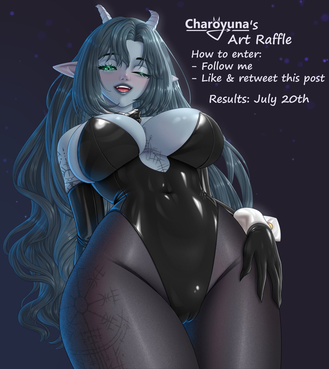 CharoyunaSFW's tweet photo. ⭐️ ART RAFFLE ⭐️
1 winner will receive a half-body art (with simple bg) 
 
How to enter:
✨Follow me
✨Like &amp; Retweet this post
✨Your character refs in the comments (optional)

Results: July 20th https://t.co/MDUYWu4gLx