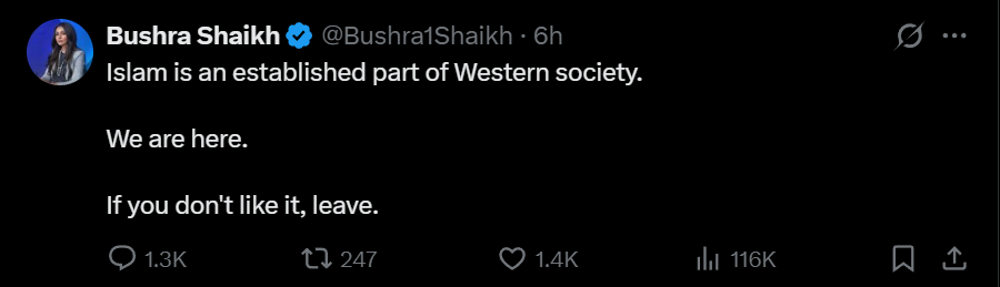 TheGriftReport's tweet photo. Remember all @Bushra1Shaikh is a click bait troll do not quote tweet or reply to her, use screenshots so she makes no money same with Narinder, Owen Jones Femi etc etc. https://t.co/LrjmeBie4I