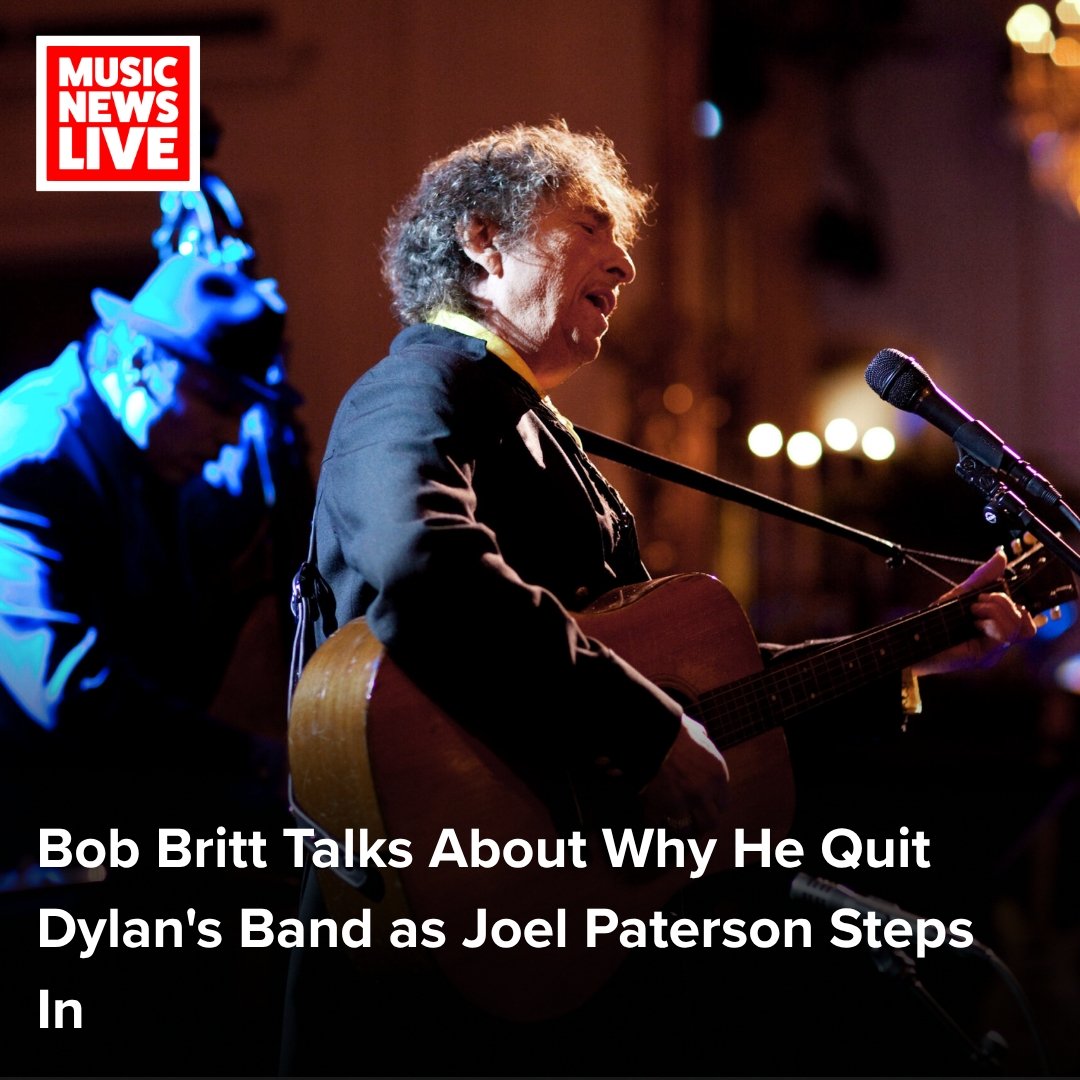 AXSTV's tweet photo. Bob Britt, one of two guitarists Bob Dylan brought out for his Long Hot Summer Tour '26, quit the tour mid-run on Saturday and has addressed why he left the band: https://t.co/4qqvgzdfVe https://t.co/QCxVOXs55i