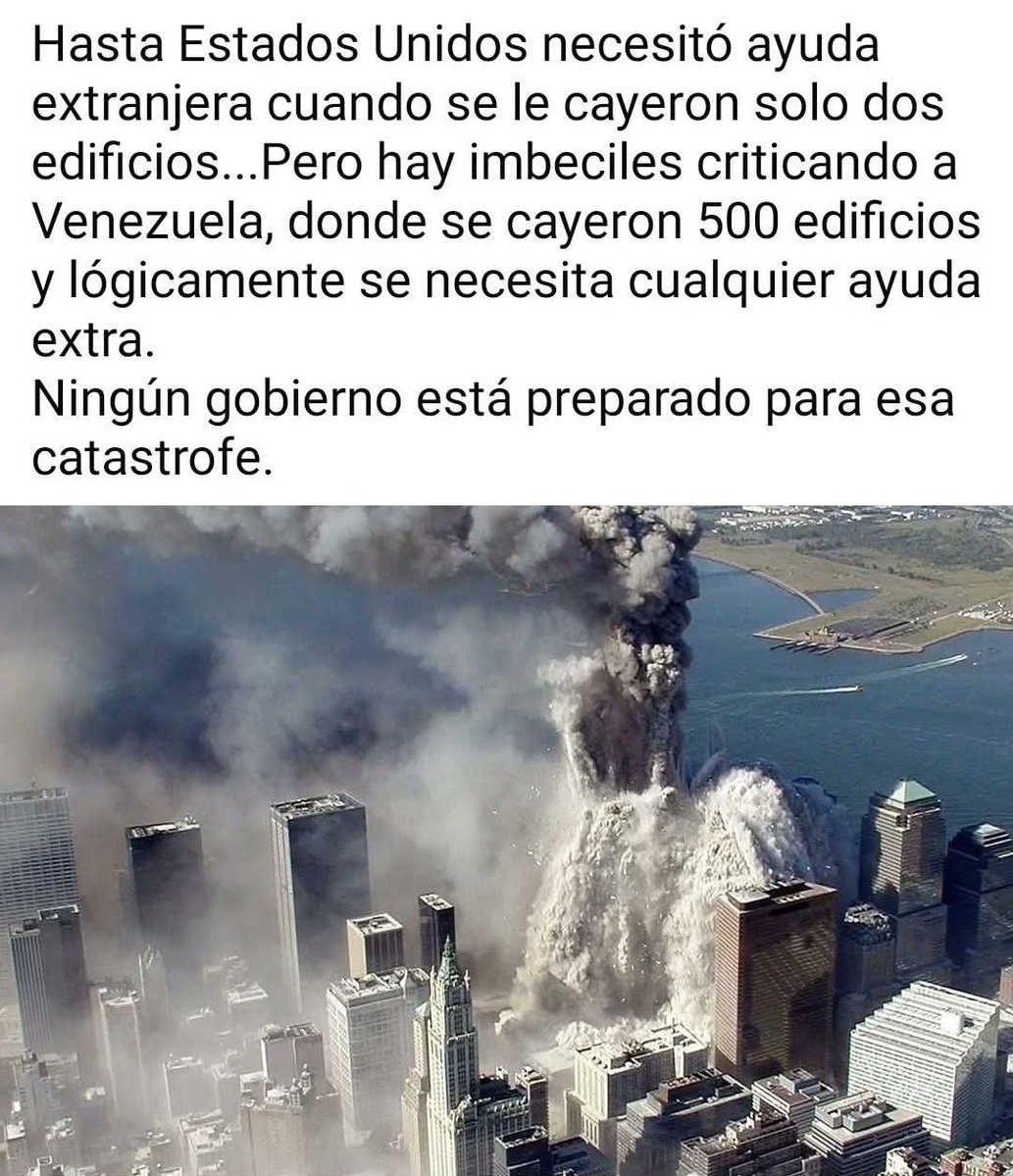 GuerreroSiJode1's tweet photo. Para los palangristras que hablan que Venezuela pidió ayuda a los EEUU. Lean busquen y averiguen que EEUU también pidió ayuda cuando ellos mismos tumbaron las torres genelas https://t.co/UARGVCBoN6